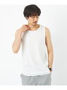 ユナイテッドアローズ 服（父向き） ドライワッフル ロング タンクトップ -吸水速乾- UNITED ARROWS green label relaxing ユナイテッドアローズ グリーンレーベルリラクシング トップス ノースリーブ・タンクトップ ホワイト グレー[Rakuten Fashion]