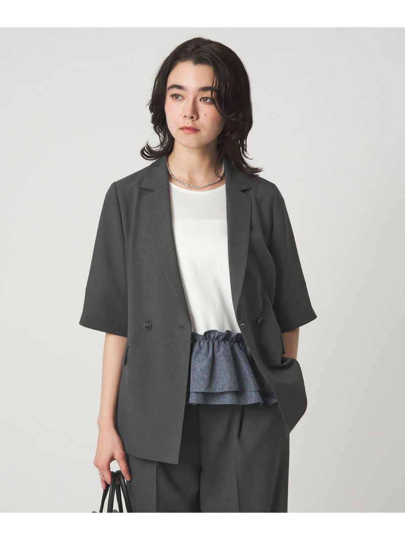 Rakuten - エアシカル ハーフスリーブ ジャケット マシンウォッシャブル 接触冷感 通気性 UNITED ARROWS green label relaxing ユナイテッドアローズ グリーンレーベルリラクシング ジャケット・アウター テーラードジャケット・ブレザー 【先行予約】*【送料無料】[Rakuten Fashion]