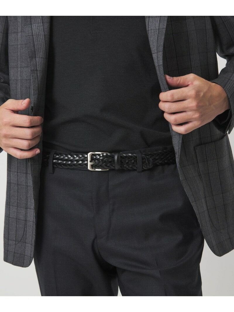 レザー メッシュ 30 ベルト UNITED ARROWS green label relaxing ユナイテッドアローズ グリーンレーベルリラクシング ファッション雑貨 ベルト ブラウン ブラック【送料無料】[Rakuten Fashion]