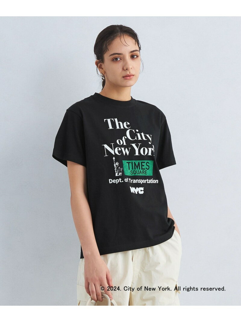 【別注】＜GOOD ROCK SPEED＞NYC ショートスリーブ プリント Tシャツ UNITED ARROWS green label relaxing ユナイテッドアローズ グリーンレーベルリラクシング トップス カットソー Tシャツ ブラック ホワイト【送料無料】 Rakuten Fashion