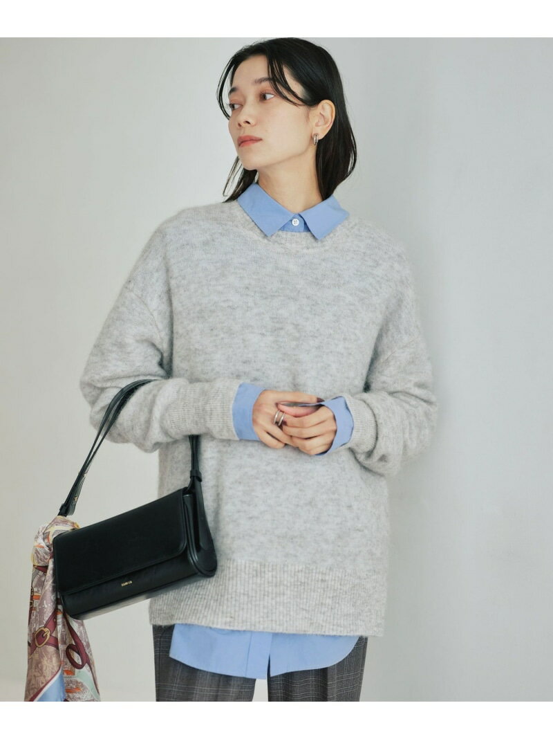 アルパカブレンド クルーネック プルオーバー ニット UNITED ARROWS green label relaxing ユナイテッドアローズ グリーンレーベルリラクシング トップス ニット グレー ベージュ ブルー レッド【先行予約】*【送料無料】[Rakuten Fashion]のサムネイル