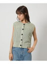<EMMEL REFINES>EM HW ハシゴスパンコール 2WAY ノースリーブニット EMMEL REFINES ユナイテッドアローズ グリーンレーベルリ...