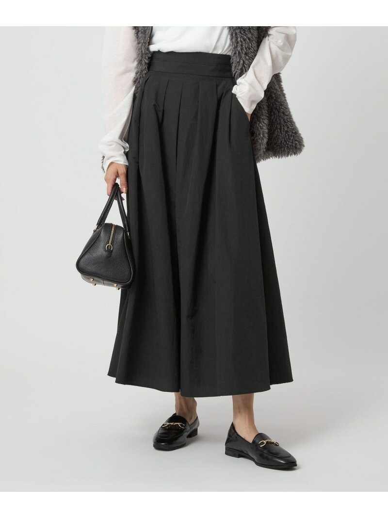 タック フレア スカート UNITED ARROWS green label relaxing ユナイテッドアローズ グリーンレーベルリラクシング スカート ロング・マキシスカート ホワイト ブラウン ブラック【送料無料】[Rakuten Fashion]のサムネイル