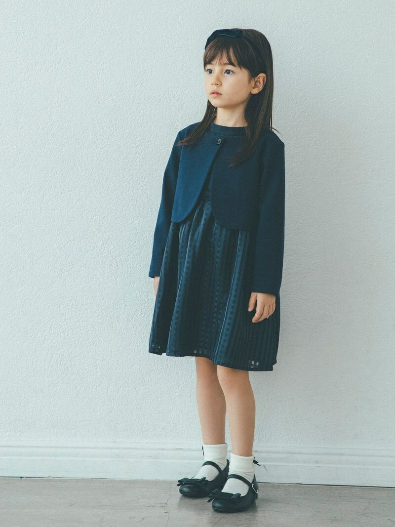 ラッピング付き ボレロ チェックワンピース セット United Arrows Green Label Relaxing ユナイテッドアローズ グリーンレーベルリラクシング ワンピース シャツワンピース ネイビー 送料無料 Rakuten Fashion セットでお得桂文我 キッズファッションキッズ ベビー