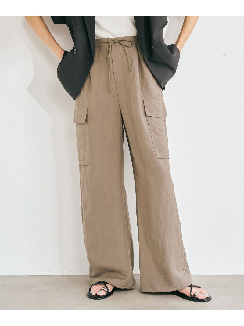 【SALE／40%OFF】BREEZE LINEN ブリーズリネン カーゴ パンツ UNITED ARROWS green label relaxing ユナイテッドアローズ グリーンレーベルリラクシング パンツ カーゴパンツ ブラック【RBA_E】【送料無料】[Rakuten Fashion]のサムネイル