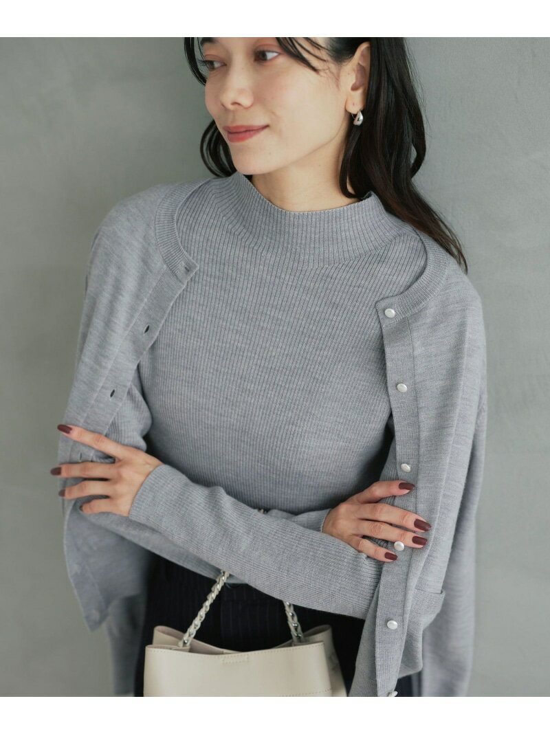 ウール リブ ボトルネック ニット プルオーバー ウォッシャブル UNITED ARROWS green label relaxing ユナイテッドアローズ グリーンレーベルリラクシング トップス ニット ホワイト レッド グレー ブラック【送料無料】[Rakuten Fashion]のサムネイル