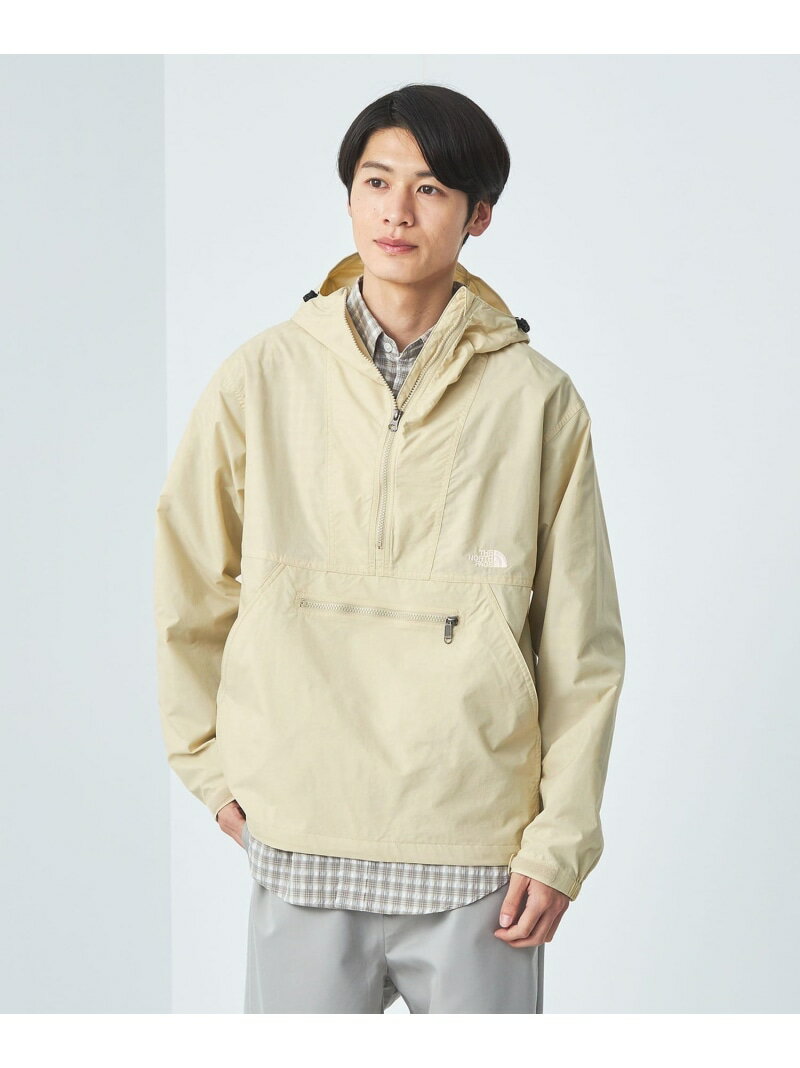 ＜THE NORTH FACE＞コンパクトアノラック ウインドブレイカー -撥水 静電ケア- UNITED ARROWS green label relaxing ユナイテッドアローズ グリーンレーベルリラクシング ジャケット アウター その他のジャケット アウター ホワイト ブラッ【送料無料】 Rakuten Fashion