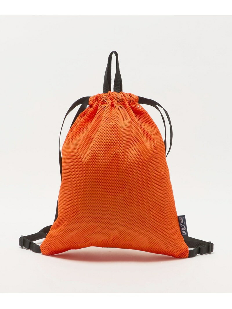 乐天商城 - 【別注】＜JULY NINE＞メッシュ ナップサック リュック バッグ UNITED ARROWS green label relaxing ユナイテッドアローズ グリーンレーベルリラクシング バッグ リュック・バックパック ブラウン オレンジ ブラック【送料無料】[Rakuten Fashion]