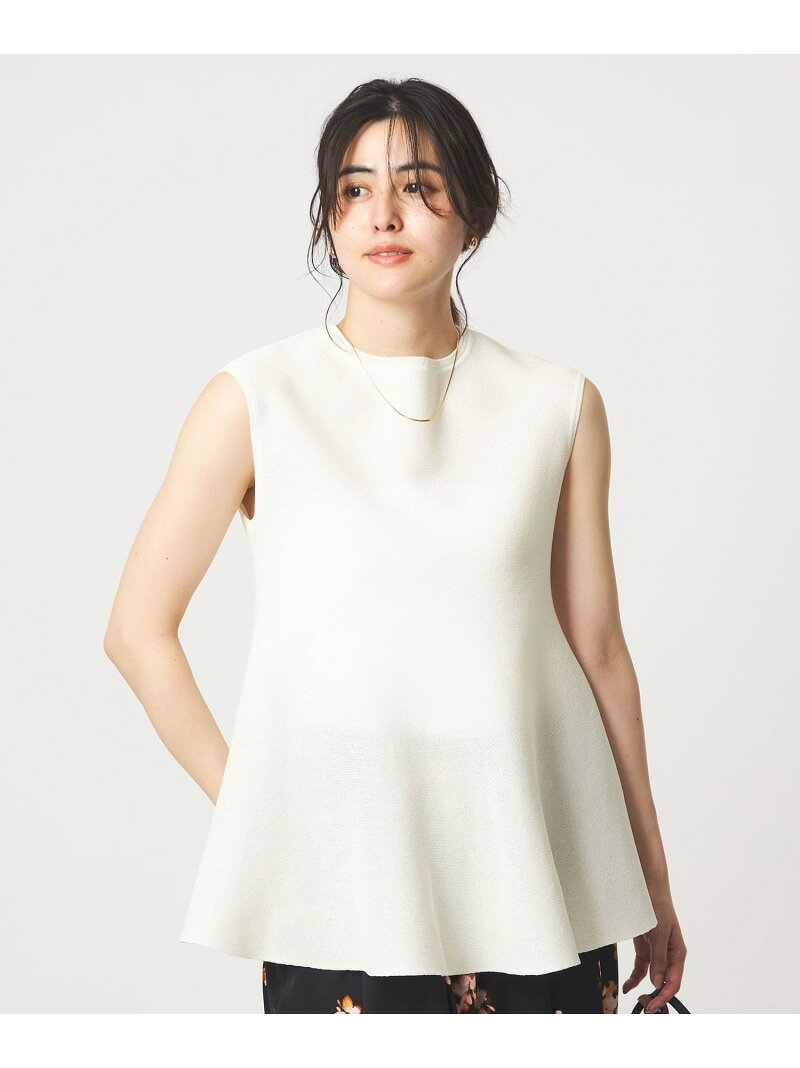 樂天商城 - ブライトシアー ペプラム ノースリーブ ニット UNITED ARROWS green label relaxing ユナイテッドアローズ グリーンレーベルリラクシング トップス ニット イエロー ホワイト ブラウン【送料無料】[Rakuten Fashion]