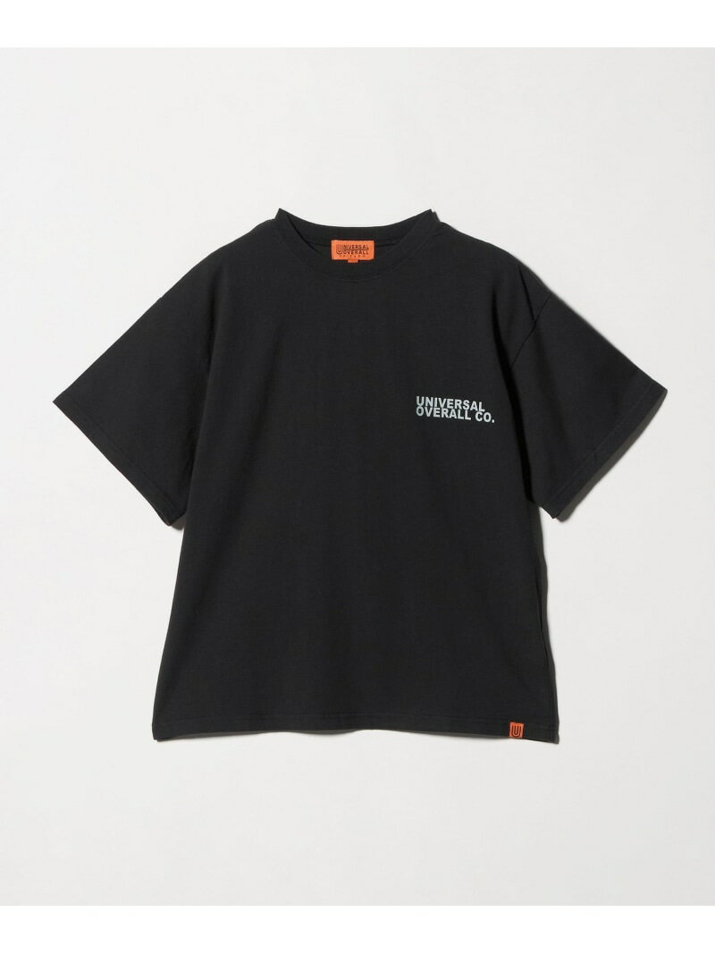 乐天商城 - 【別注】＜UNIVERSAL OVERALL＞ロゴ Tシャツ / キッズ 140cm-160cm UNITED ARROWS green label relaxing ユナイテッドアローズ グリーンレーベルリラクシング トップス カットソー・Tシャツ グレー ブラック[Rakuten Fashion]