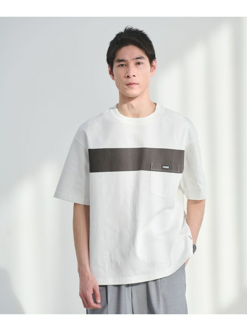 乐天商城 - 【別注】＜CHUMS＞GLR ライン ポケット 半袖 Tシャツ UNITED ARROWS green label relaxing ユナイテッドアローズ グリーンレーベルリラクシング トップス カットソー・Tシャツ ブラック ホワイト【送料無料】[Rakuten Fashion]
