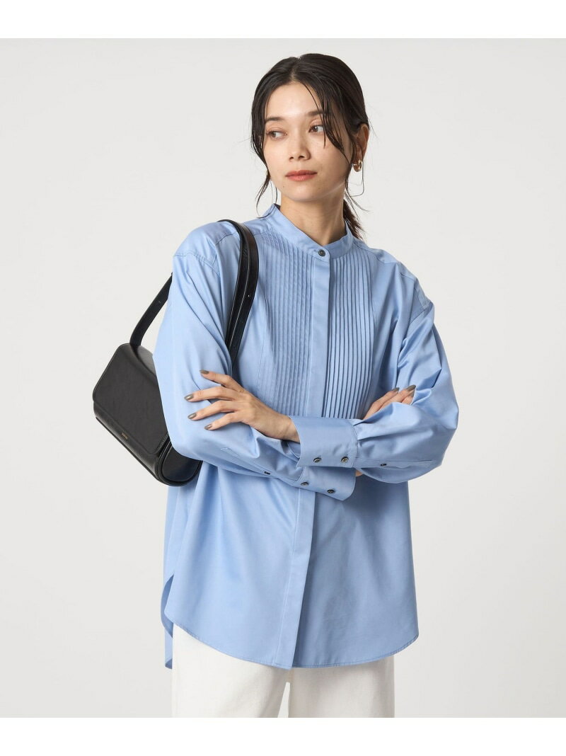 ピンタック シャツ UNITED ARROWS green label relaxing ユナイテッドアローズ グリーンレーベルリラクシング トップス シャツ・ブラウス ホワイト ブルー【送料無料】[Rakuten Fashion]のサムネイル