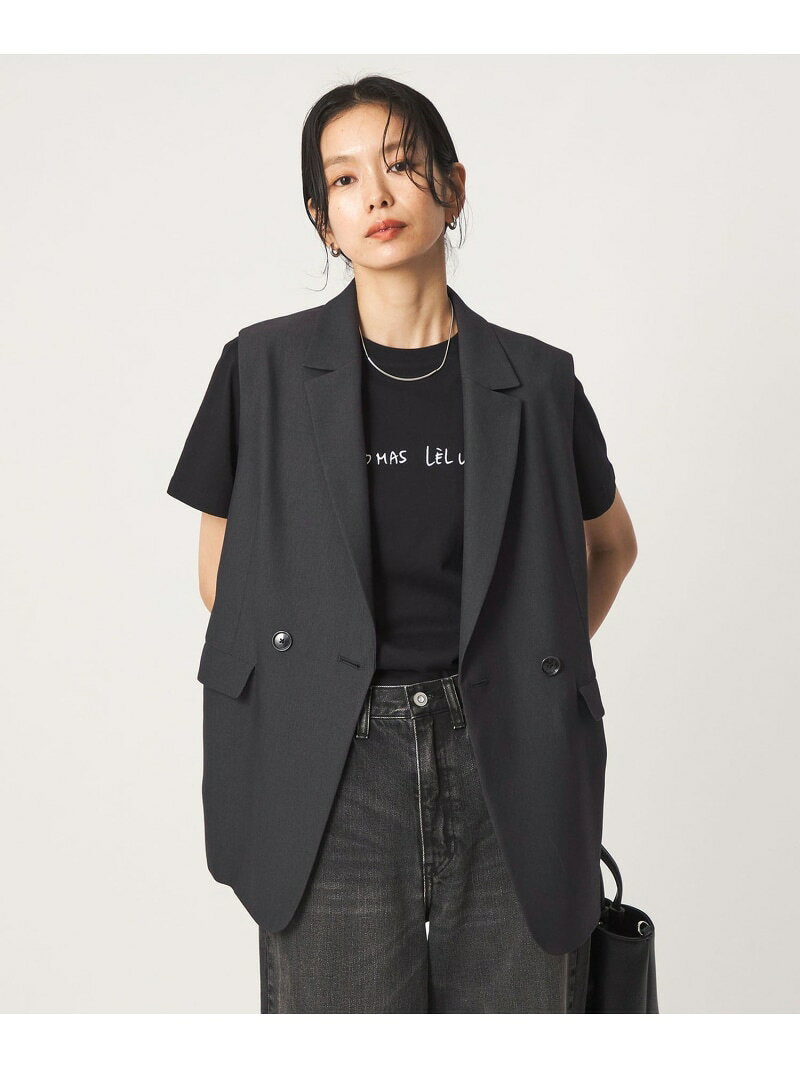 ツイードライク ジレ マシンウォッシャブル 帯電防止 UNITED ARROWS green label relaxing ユナイテッドアローズ グリーンレーベルリラクシング トップス ベスト・ジレ ブラウン ベージュ グレー【送料無料】[Rakuten Fashion]