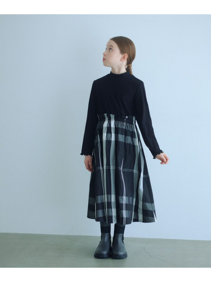 ドッキング ワンピース / キッズ 100cm-160cm UNITED ARROWS green label relaxing ユナイテッドアローズ グリーンレーベルリラクシング ワンピース・ドレス ワンピース ブラック グレー【送料無料】[Rakuten Fashion]のサムネイル