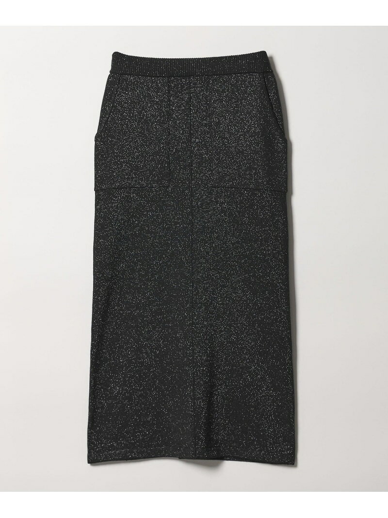 【WEB限定】＜at ease＞ラメ ニット タイト スカート UNITED ARROWS green label relaxing ユナイテッドアローズ グリーンレーベルリラクシング スカート ロング・マキシスカート ホワイト グレー ブラック【送料無料】[Rakuten Fashion]