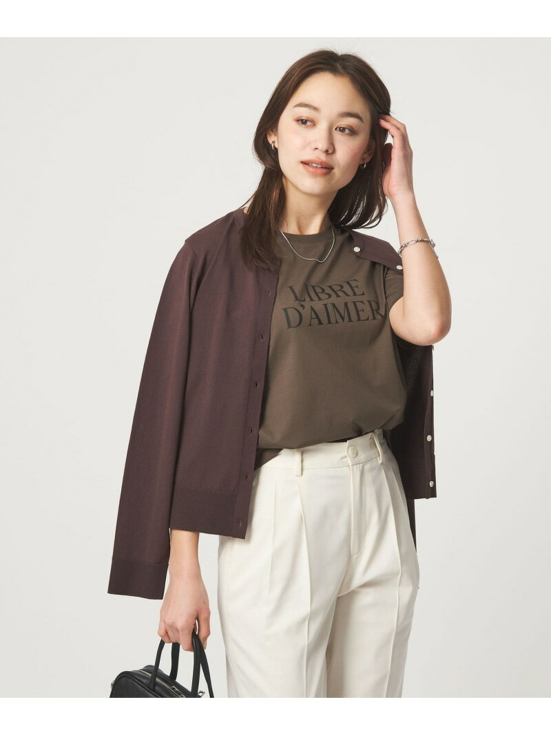 ロゴ ショートスリーブ プルオーバー カットソー 接触冷感 UNITED ARROWS green la...