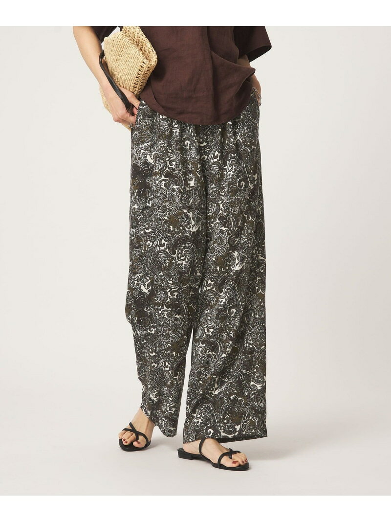 Rakuten - ペイズリー プリント パンツ UNITED ARROWS green label relaxing ユナイテッドアローズ グリーンレーベルリラクシング パンツ その他のパンツ ブラウン ブルー【送料無料】[Rakuten Fashion]