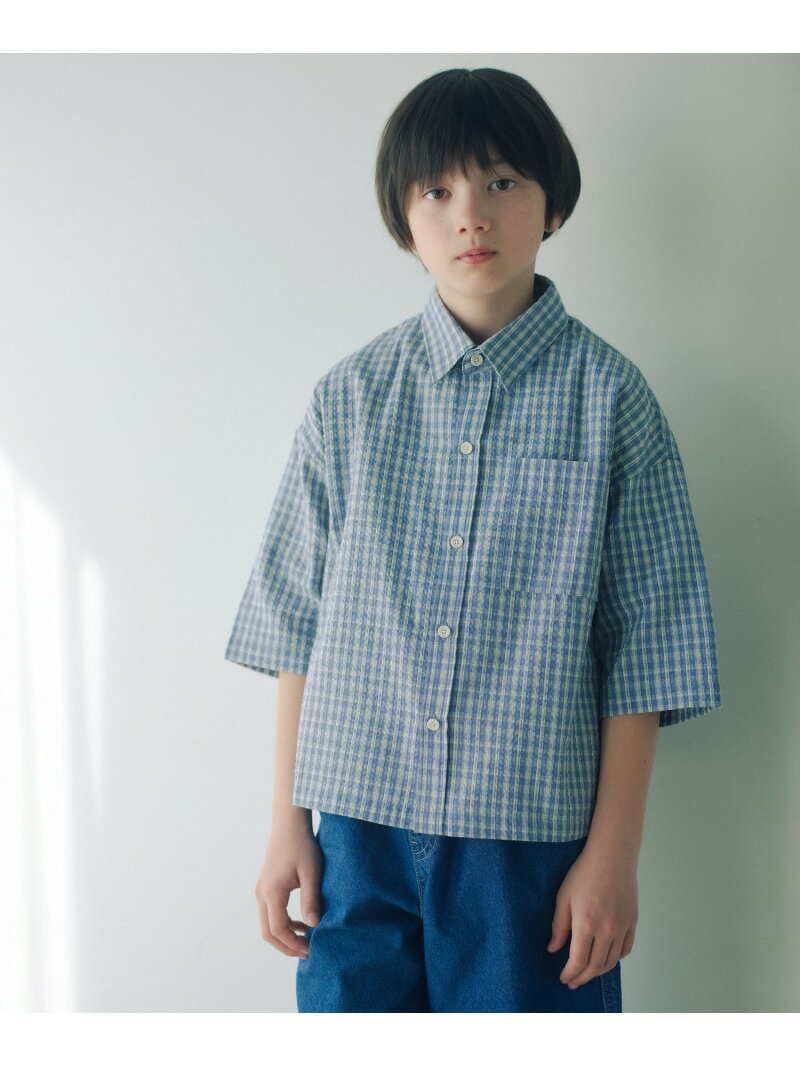 乐天商城 - チェック シャツ / キッズ 140cm-160cm UNITED ARROWS green label relaxing ユナイテッドアローズ グリーンレーベルリラクシング トップス シャツ・ブラウス ブルー ホワイト[Rakuten Fashion]
