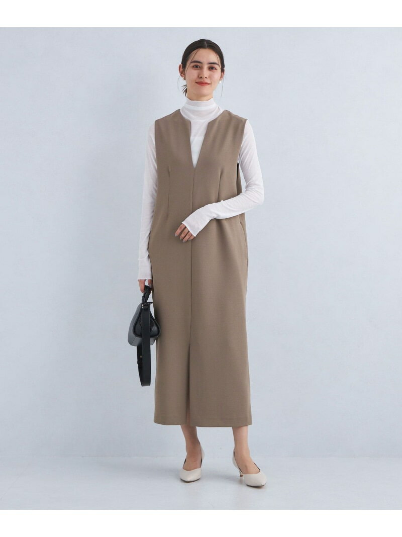 ジョーゼット ジャンパースカート UNITED ARROWS green label relaxing ユナイテッドアローズ グリーンレーベルリラクシング ワンピース・ドレス ジャンパースカート ブラウン ブラック【送料無料】[Rakuten Fashion]のサムネイル