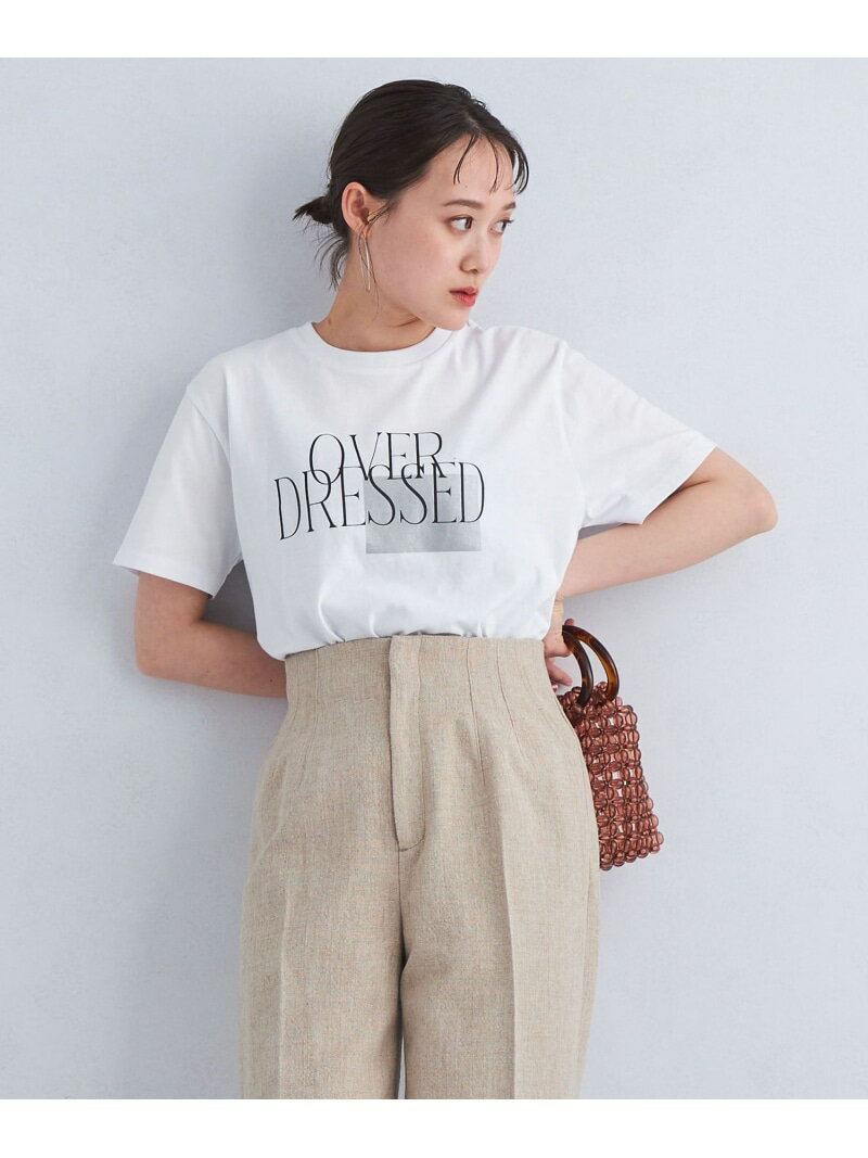 タイポグラフィ プリント Tシャツ UNITED ARROWS green label relaxing ユナイテッドアローズ グリーンレーベルリラクシング トップス カットソー・Tシャツ ホワイト ブラック グレー【送料無料】[Rakuten Fashion]