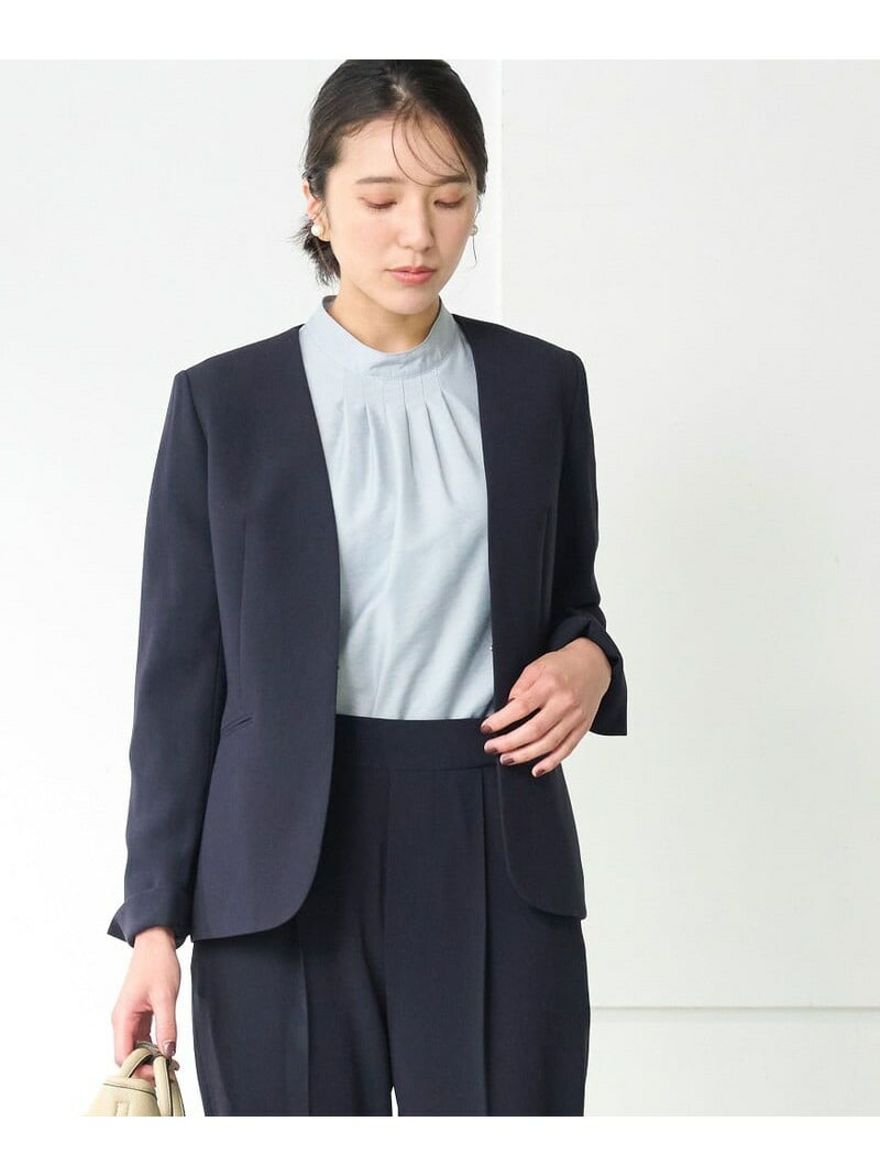 【SALE／40%OFF】クレフィ ノーラペル ジャケット -マシンウォッシャブル・ストレッチ・防シワ- ◇No01◇ UNITED ARROWS green label relaxing ユナイテッドアローズ グリーンレーベルリラクシング ジャケット・アウター ノーカラージ【RBA_E】【送料無料】[Rakuten Fashion]のサムネイル