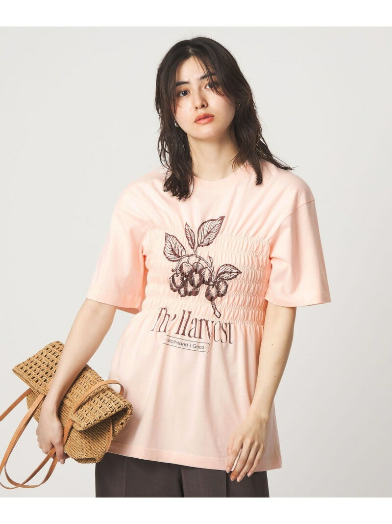 樂天商城 - 【別注】＜Various Timeless Arts＞シャーリング プリント Tシャツ UNITED ARROWS green label relaxing ユナイテッドアローズ グリーンレーベルリラクシング トップス カットソー・Tシャツ ピンク ブラック【送料無料】[Rakuten Fashion]