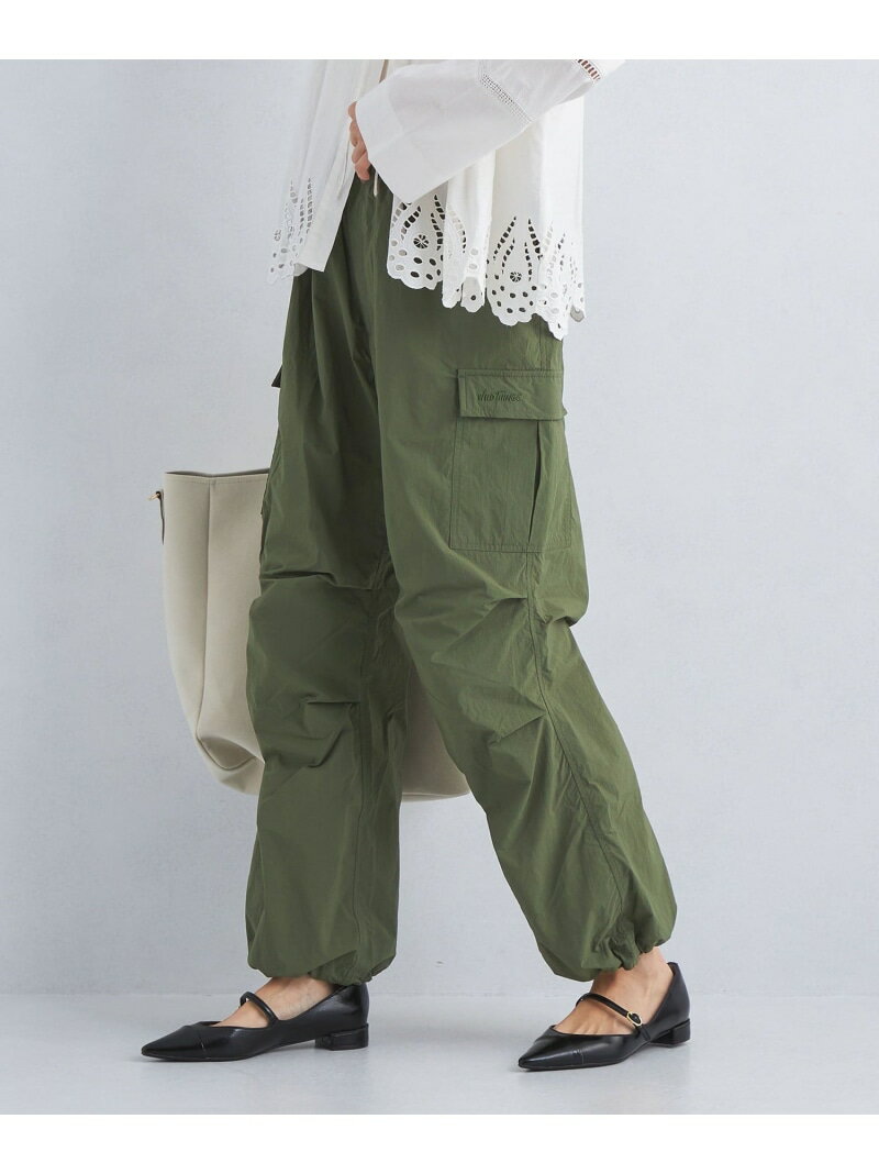 【SALE／10%OFF】【別注】＜WILD THINGS＞PARACHUTE パラシュート パンツ UNITED ARROWS green label relaxing ユナイテッドアローズ グリーンレーベルリラクシング パンツ カーゴパンツ カーキ ホワイト ブラック【RBA_E】【送料無料】[Rakuten Fashion]