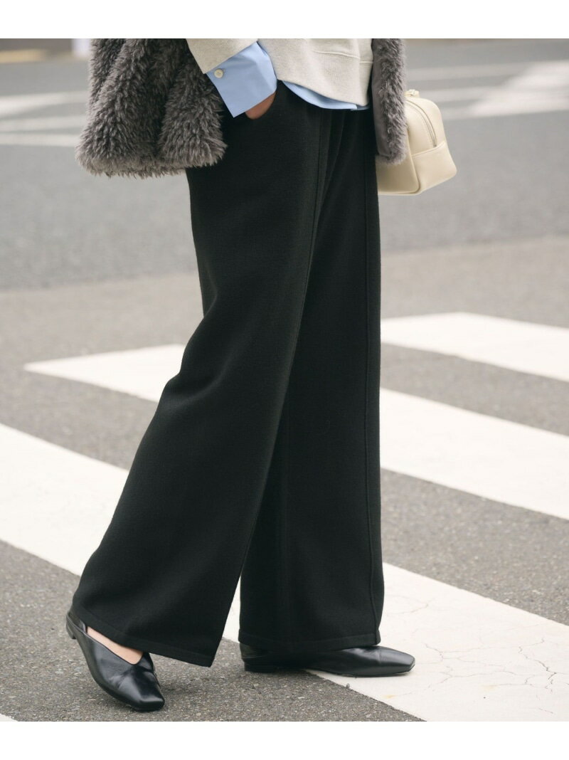 【SALE／50%OFF】【WEB限定】＜at ease＞ニット パンツ ウォッシャブル UNITED ARROWS green label relaxing ユナイテッドアローズ グリーンレーベルリラクシング パンツ その他のパンツ ブラック グレー【RBA_E】[Rakuten Fashion]