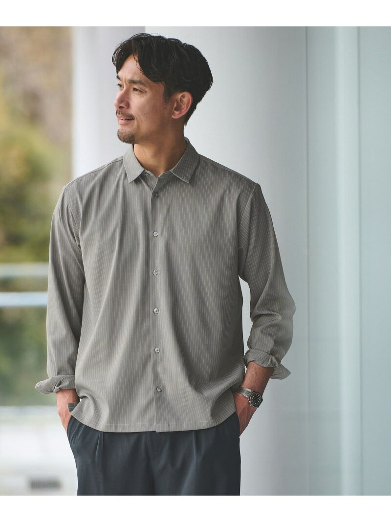 Rakuten - 【SALE／10%OFF】【WEB限定】JUST fit エアリー ストライプ シャツ UNITED ARROWS green label relaxing ユナイテッドアローズ グリーンレーベルリラクシング トップス シャツ・ブラウス ホワイト グレー ブルー【RBA_E】【送料無料】[Rakuten Fashion]