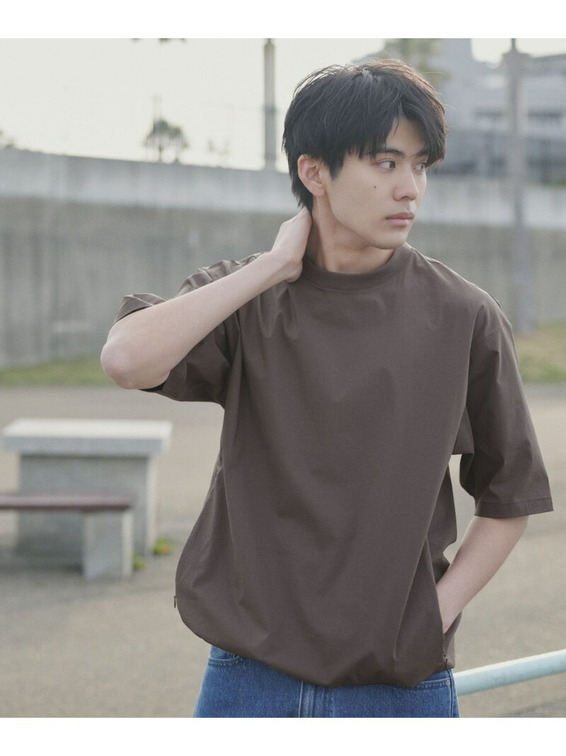 乐天商城 - WONDER CLOTH クルーネック 半袖 Tシャツ -ストレッチ・接触冷感・吸水速乾- UNITED ARROWS green label relaxing ユナイテッドアローズ グリーンレーベルリラクシング トップス カットソー・Tシャツ ブラック グレー【送料無料】[Rakuten Fashion]