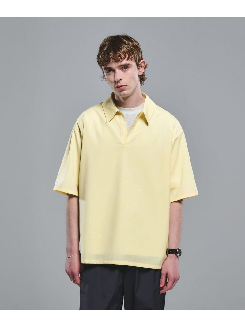 Rakuten - ウォッシャブルトロ スキッパー 半袖 シャツ プルオーバー -ウォッシャブル・ストレッチ- UNITED ARROWS green label relaxing ユナイテッドアローズ グリーンレーベルリラクシング トップス シャツ・ブラウス グレー イエロー ブラウン【送料無料】[Rakuten Fashion]