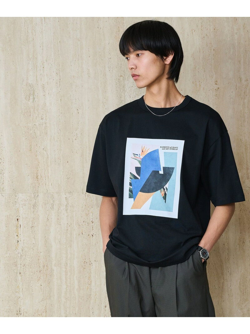 ＜Phospho Graphica＞グラフィック 半袖 Tシャツ カットソー UNITED ARROWS green label relaxing ユナイテッドアローズ グリーンレーベルリラクシング トップス カットソー・Tシャツ ブラック ホワイト グレー