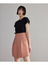 <EMMEL REFINES>EM Wクロス ハイウエスト タック ショートパンツ EMMEL REFINES ユナイテッドアローズ グリーンレーベルリラクシン...