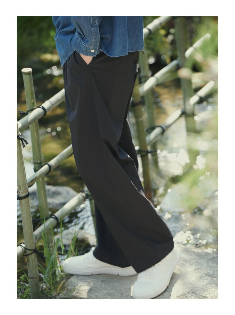 乐天商城 - WONDER CLOTH ワイド イージーパンツ W4 -ストレッ チ・接触冷感・吸水速乾- UNITED ARROWS green label relaxing ユナイテッドアローズ グリーンレーベルリラクシング パンツ その他のパンツ グレー ブラック【送料無料】[Rakuten Fashion]