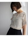 <EMMEL REFINES>EM 2WAY ジップ ブラウス EMMEL REFINES ユナイテッドアローズ グリーンレーベルリラクシング トップス シャツ...
