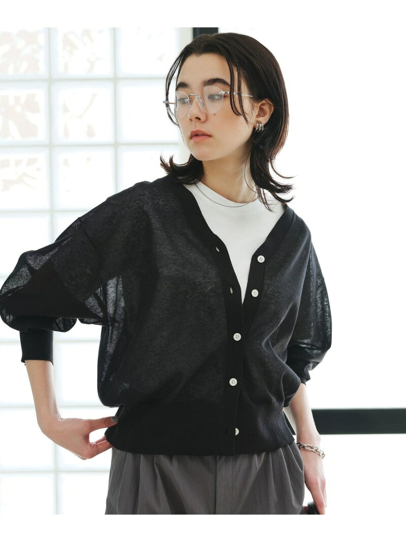【SALE／40%OFF】ビューティーネック2WAYカーデ ウォッシャブル UNITED ARROWS green label relaxing ユナイテッドアローズ グリーンレーベルリラクシング トップス カーディガン ピンク ブラック ブラウン ホワイト【RBA_E】【送料無料】[Rakuten Fashion] greenlabelrelaxing-10066305 green label relaxing サンプル画像2
