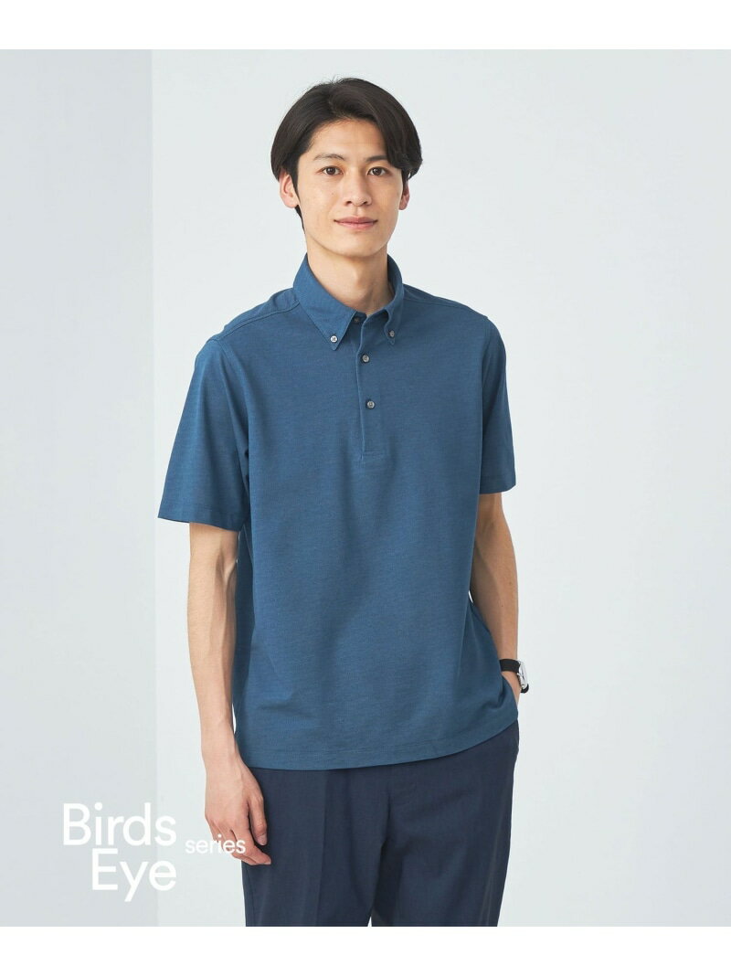 DUADRY CLEAN バーズアイ ボタンダウン ポロシャツ -吸水速乾 抗菌- UNITED ARROWS green label relaxing ユナイテッドアローズ グリーンレーベルリラクシング トップス ポロシャツ ブルー グレー ピンク グリーン ネイビー【送料無料】 Rakuten Fashion