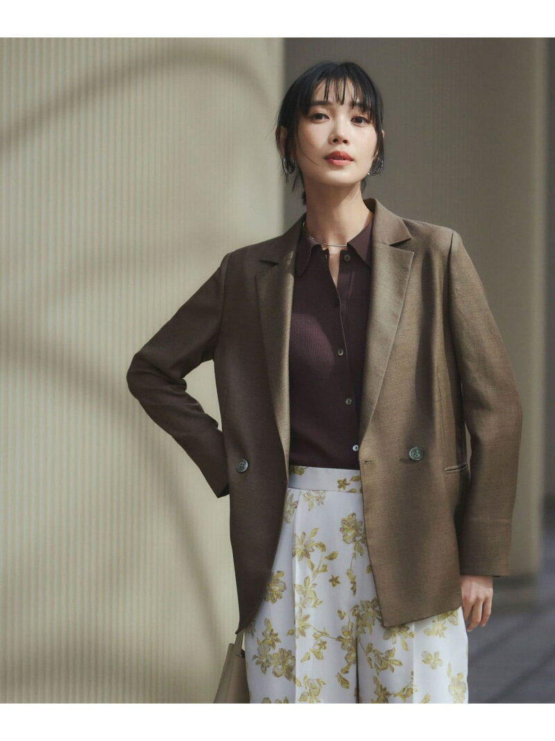 [size SHORT 있음] 린넨 라이크 2B 재킷 UNITED ARROWS green label relaxing 유나이티드 아로즈 그린 라벨 릴랙싱 재킷 아우터 테일러드 재킷 블레이저 브라운 화이트 네이비 [무료 배송] [Rakuten Fashion]