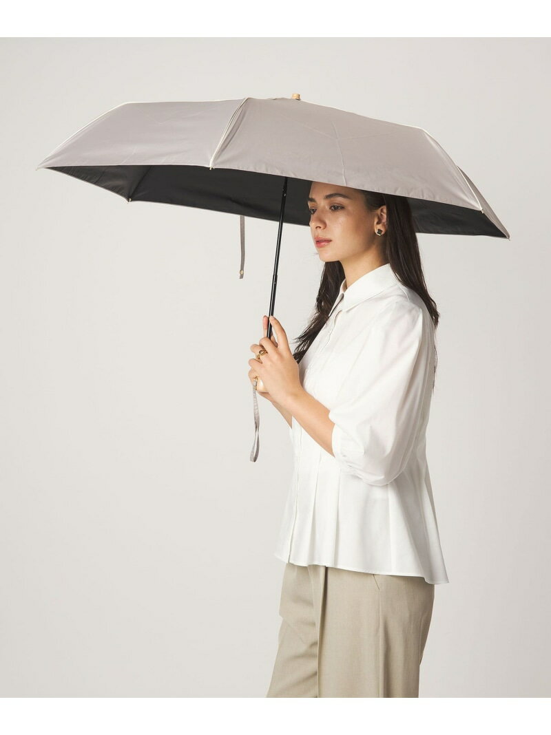 乐天商城 - 【別注】＜because＞パイピング 折りたたみ傘 晴雨兼用 レイン UVカット UNITED ARROWS green label relaxing ユナイテッドアローズ グリーンレーベルリラクシング ファッション雑貨 折りたたみ傘 ベージュ グレー グリーン[Rakuten Fashion]