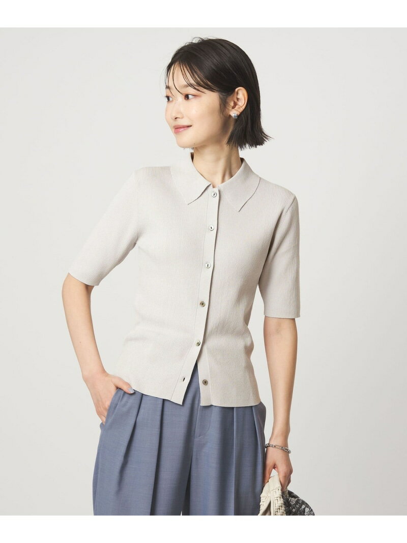 Rakuten - HIYOKE エリツキ リブ ニット マシンウォッシャブル UVカット 遮熱 UNITED ARROWS green label relaxing ユナイテッドアローズ グリーンレーベルリラクシング トップス ニット ブラウン レッド グレー ネイビー【送料無料】[Rakuten Fashion]