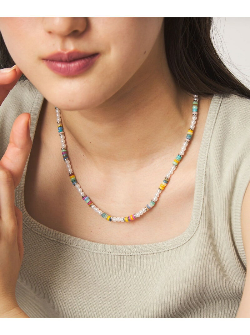 Rakuten - ミックスパーツ ネックレス UNITED ARROWS green label relaxing ユナイテッドアローズ グリーンレーベルリラクシング アクセサリー・腕時計 ネックレス ホワイト[Rakuten Fashion]