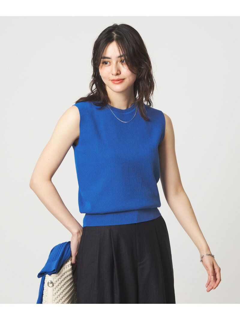 乐天商城 - ブライトシアー ノースリーブ ニット UNITED ARROWS green label relaxing ユナイテッドアローズ グリーンレーベルリラクシング トップス ニット ホワイト ブラウン【送料無料】[Rakuten Fashion]
