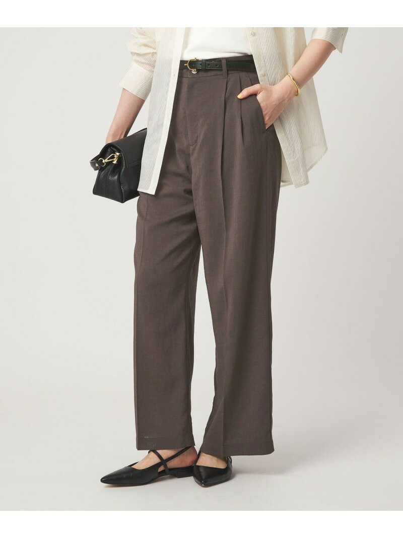 Rakuten - [size SHORT/TALLあり]シアーエア ワイド パンツ マシンウォッシャブル UNITED ARROWS green label relaxing ユナイテッドアローズ グリーンレーベルリラクシング パンツ その他のパンツ ベージュ ブラウン ブラック【送料無料】[Rakuten Fashion]
