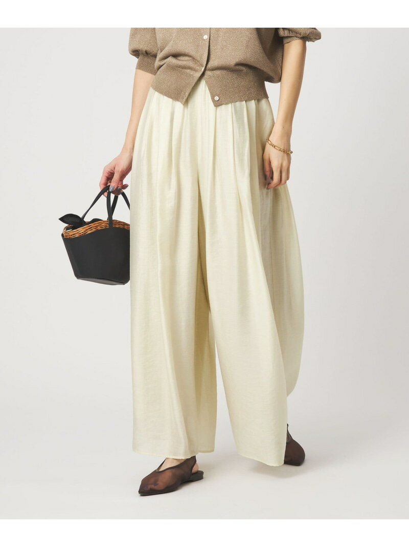 【SALE／10%OFF】[size SHORTあり]エアリー シアー イージー ワイド パンツ UNITED ARROWS green label relaxing ユナイテッドアローズ グリーンレーベルリラクシング パンツ キュロット グレー ホワイト【RBA_E】【先行予約】*【送料無料】[Rakuten Fashion]