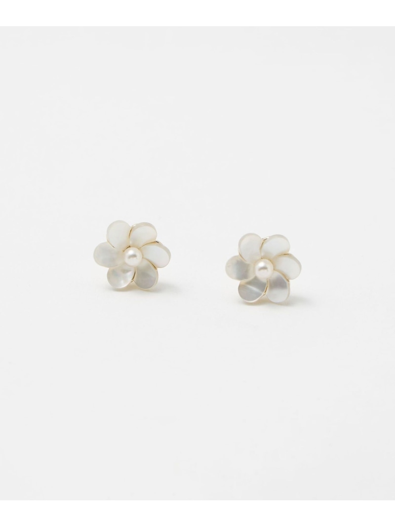 Rakuten - シェル フラワー ピアス UNITED ARROWS green label relaxing ユナイテッドアローズ グリーンレーベルリラクシング アクセサリー・腕時計 ピアス ホワイト[Rakuten Fashion]