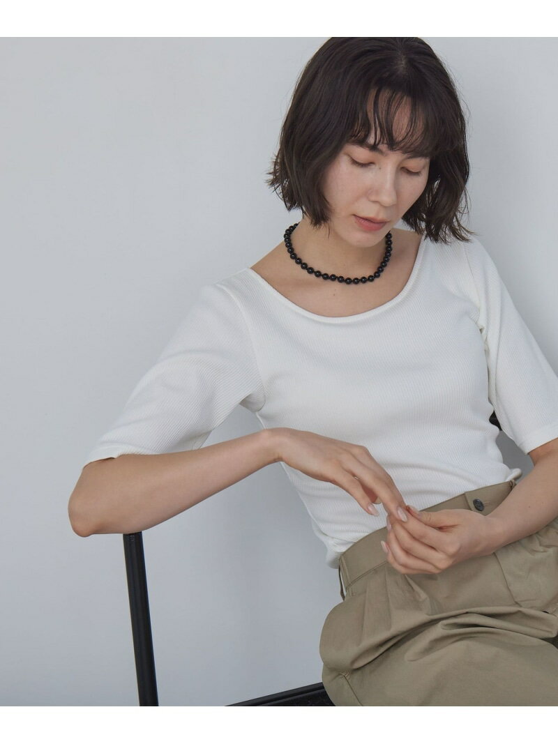 Rakuten - カップデザインネックTシャツ / カップインナー UNITED ARROWS green label relaxing ユナイテッドアローズ グリーンレーベルリラクシング トップス カットソー・Tシャツ ホワイト ブラウン ブラック【送料無料】[Rakuten Fashion]