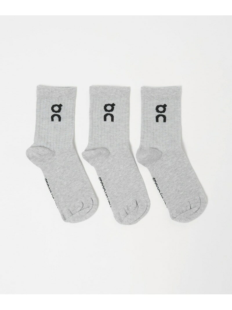 【WEB限定】＜On＞ロゴソックス ハイ 3パック UNITED ARROWS green label relaxing ユナイテッドアローズ グリーンレーベルリラクシング 靴下・レッグウェア 靴下 グレー グリーン[Rakuten Fashion] greenlabelrelaxing-10068602 green label relaxing パッケージ画像