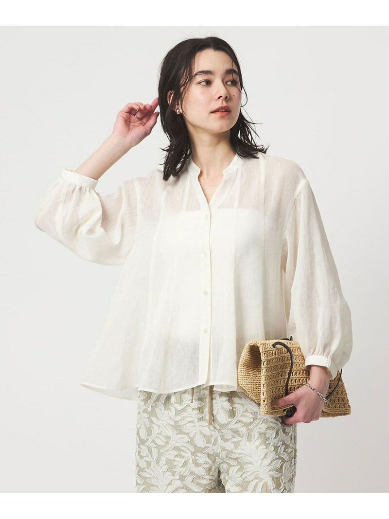 乐天商城 - ラミーライク マチ フレア ブラウス UNITED ARROWS green label relaxing ユナイテッドアローズ グリーンレーベルリラクシング トップス シャツ・ブラウス ブラウン ホワイト ブラック【送料無料】[Rakuten Fashion]