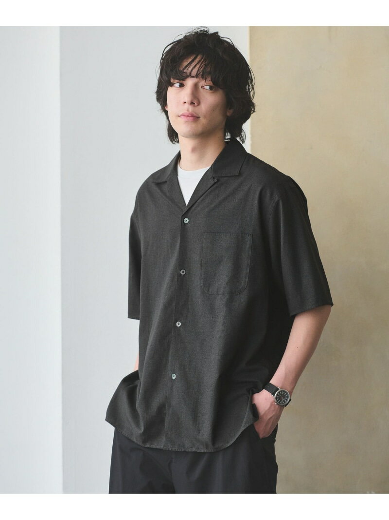 樂天商城 - TR 和紙 オープンカラー 半袖 シャツ UNITED ARROWS green label relaxing ユナイテッドアローズ グリーンレーベルリラクシング トップス シャツ・ブラウス グレー【送料無料】[Rakuten Fashion]