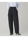 【SALE/45%OFF】<EMMEL REFINES>EM カーブ テーパード タックパンツ EMMEL REFINES ユナイテッドアローズ グリーンレーベ...